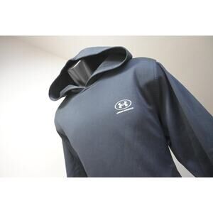 Under Armour Hoodie Loose Black Pull Over Performance Fleece Mens Sz Large